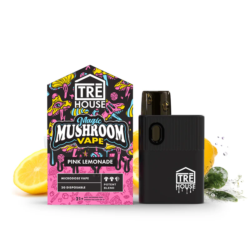 TRĒ House Pink Lemonade Microdose Magic Mushroom Vape Pen, TRĒ House mushroom vape, pink lemonade mushroom vape, magic mushroom vape pen, mushroom microdose vape pen, disposable mushroom vape, legal mushroom vape, adaptogen mushroom vape, nootropic mushroom vape, psychotropic mushroom vape, fast acting mushroom vape, euphoric mushroom vape, head buzz mushroom vape, cerebral mushroom vape, mind melting mushroom vape, mushroom vape juice, mushroom vape cartridge alternative, portable mushroom vape pen, compact mushroom vape, microdosing mushroom vape, mushroom vape effects, mushroom vape experience, mushroom vape flavor pink lemonade, citrus mushroom vape pen, fruit flavored mushroom vape, mushroom vape for beginners, mushroom vape guide, mushroom vape instructions, mushroom vape safety, mushroom vape battery, mushroom vape long lasting, mushroom vape premium, mushroom vape quality, mushroom vape smooth draw, mushroom vape discreet, mushroom vape travel friendly, mushroom vape adult use, mushroom vape 21 plus, mushroom vape no THC, mushroom vape no CBD, mushroom vape proprietary blend, mushroom vape adaptogens nootropics, mushroom vape head high, mushroom vape mental clarity, mushroom vape uplifting effects, mushroom vape fun experience, mushroom vape fast onset, mushroom vape short duration, mushroom vape recreational, mushroom vape modern packaging, mushroom vape lifestyle, mushroom vape online shop,
