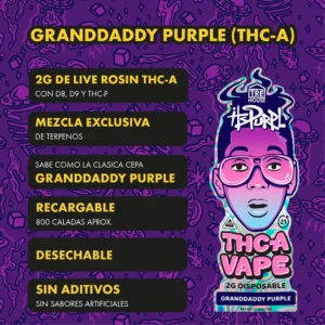 TRĒ House ItsPurpl Granddaddy Purple THCA Vape Pen